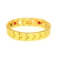 thumbnail image 2 of Pulsera para mujer, regalos para mujer, pulsera magnética de color oro carbono, pulsera de titanio de color oro carbono, pulsera para hombre, 2 of 5