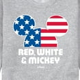 thumbnail image 3 of Disney - Americana - Red White And Mickey - Men's Crew Neck Fleece Pullover, 3 of 5