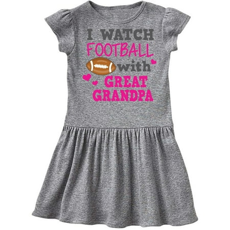 

Inktastic I Watch Football with My Great Grandpa Gift Toddler Girl Dress