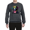 thumbnail image 2 of Love Can Make a Tail Wag Pitbull Dog Lover Unisex Crewneck Graphic Sweatshirt, Charcoal, Medium, 2 of 3