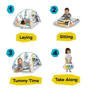 Baby Einstein Kickin Tunes 4-in-1 Infant Baby Activity Gym & Tummy Time Play Mat with Piano, 0-36 Months, Multicolor