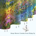 thumbnail image 6 of Pioneer Flower Floral Print Pattern Shower Curtain 84"x72", Bathroom Decorative Shower Curtain Set with 12 Hooks, Waterproof Washable, 6 of 6