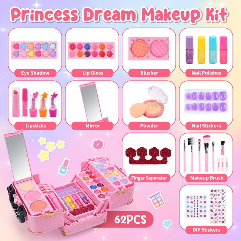 JoyStone 62-Piece Kids Washable Makeup Kit with Case photo 8