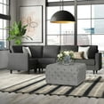 thumbnail image 6 of Homebeez Large Square Upholstered Tufted Ottoman Coffee Table,Large Footrest Ottoman, 6 of 7