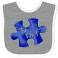 thumbnail image 3 of Inktastic Autism Awareness Be Kind Dark Blue Puzzle Piece Boys or Girls Baby Bib, 3 of 4