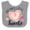 Heather and White, variant on Inktastic Pop Pop's Little Sweetie with Pink Heart Cookie Boys or Girls Baby Bib
