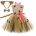 thumbnail image 3 of Disfraz de leopardo, gato y guepardo para niños, disfraz de Halloween, carnaval, animales, fiesta de cumpleaños con temática de jungla, vestido de tutú con orejas y cola, 3 of 5