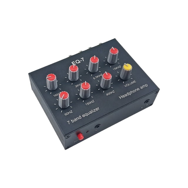 7-segment Equalizer Tone Treble Mid Bass Adjust Mobile Computer Game Headset Ear Amplifier Audio Signal Preamplifier DIY ,Excellent Heat Dissipation