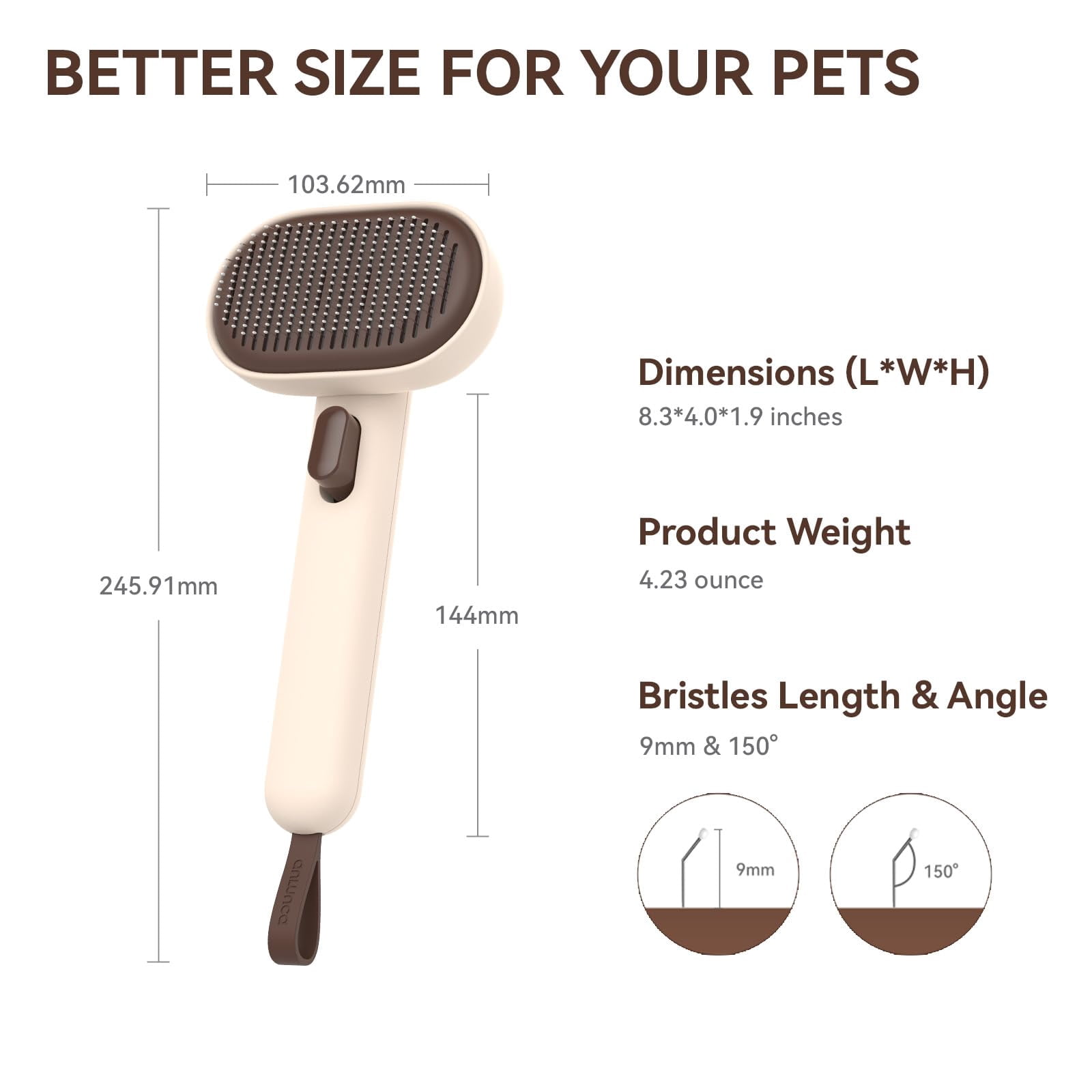 Cat Brush for Shedding, Cat Brushes for Indoor Cats, Cat Brush for Long or Short Haired Cats, Cat Grooming Brush Cat Comb for Kitten Rabbit Massage Removes Loose Fur