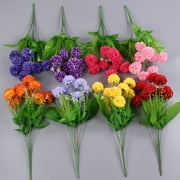 Leke 1 Bunch 9 Heads Silk Hydrangea Artificial Flower White Red Pink Wedding Flowers Bouquet Fake Flowers Party DIY Decoration