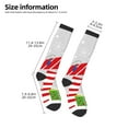thumbnail image 2 of Gaeub Christmas Gnome With Love Printed Design Socks Stretchy High Tube Socks for Men Women Teens , Softball Soccer Socks for Hiking, Sport, 2 of 6