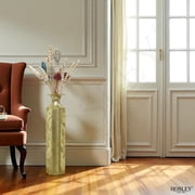 Hosley Decorative Floor Vase, Metal, Gold, 21.75-inch Tall Cylinder Vase for Pampas Grass, Artificial Flowers, Living Room and Entryway Decor