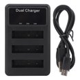 thumbnail image 1 of NP-BG1 Camera Battery Charger, 3-Slot USB Charging Station with LCD Power Display, Micro USB Input, 9-Layer Safety Protection, Compatible with NP-BG1 Batteries, Portable for Travel & Outdoor Use, 1 of 7