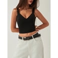 thumbnail image 4 of Yunliwuli Women Solid Color Camisoles V-Neck Sleeveless Backless Tank Tops Summer Casual Vests Tops, 4 of 10