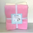 thumbnail image 2 of Solid Fleece No Sew Throw Kit - Soft Pink/Silent White (72x60), 2 of 4