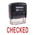 thumbnail image 1 of Printtoo CHECKED Self Inking Rubber Stamp Office Stationary Custom Stamp-Red, 1 of 1