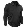 thumbnail image 5 of MIXUE Polo Shirts For Men Summer Solid Color Lapel Button Down Long Sleeve With Pockets Slim Fit Casual Sportswear,Black,M, 5 of 7