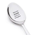 thumbnail image 1 of BLESS THIS HOME WITH LOVE AND LAUGHTER engraved spoons of coffee accessories unique -Stainless Steel- Tea Coffee Dessert & Soup Spoon - christmas Day Gift, 1 of 7