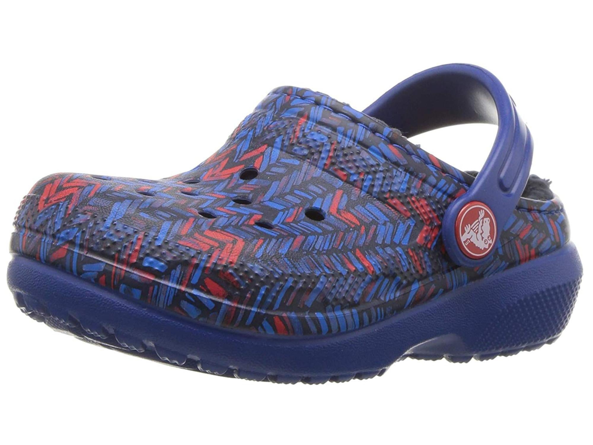 boys lined crocs