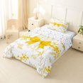 thumbnail image 2 of spefrowx Floral Yellow Bow Twin Comforter Sets for Girls, Spring Flower Bedding Set, Stars Reversible, 2-Piece, 1 Comforter and 1 Pillowcase, 2 of 6