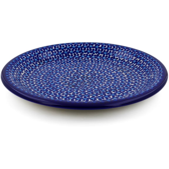 Polish Pottery 10¼-inch Lunch Plate Hand Painted in Boleslawiec, Poland   Certificate of Authenticity