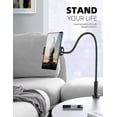 thumbnail image 4 of Soporte de montaje para tableta para cama, abrazadera de brazo Flexible para tableta Compatible con cama, negro, 100cm, 1 ud., 4 of 5