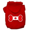thumbnail image 4 of Pet, Dog  Cat Hoodie Screen Printed, "Bone Shaped Canadian Flag", 4 of 10