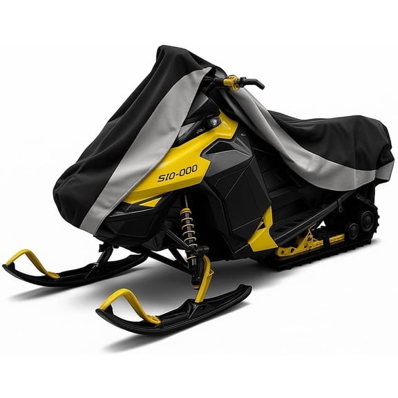 Seal Skin Snowmobile Cover, Waterproof Heavy-Duty Outdoor Protection, Fits Up to 130" Long Black