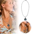 thumbnail image 1 of SIfdSeng [Turquoise Western Pattern Bull Tag Necklace] Unique Exaggerated Pendant, 1 of 5