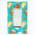 thumbnail image 1 of Metal Light Switch Wall Plate Outlet Cover (Mocha Coffee Bean Espresso Cup Cappuccino Teal - Single Rocker), 1 of 2