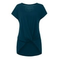 thumbnail image 5 of Mittory Womens Summer Tops Casual Twist Front Blouses Short Sleeve Tshirts Fitting Tunic, 5 of 8