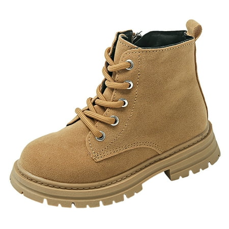 

Splozh Unisex-Child Hiking Outdoor Waterproof Lace-up Comfort (Little Big Kid) Construction Workboots Brown 12