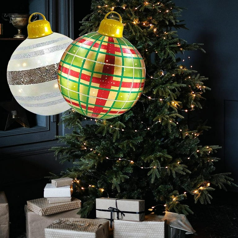 large ornaments outdoor tree