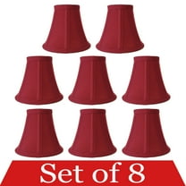 Mestar Decor 8-pack Mini Bell Candelabra Lamp Shade Lampshade 5"H Clip On Style(8pcs) for Chandeliers Red Color