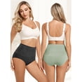 thumbnail image 5 of Women's Cotton Underwear High Waisted 4 Pack, Breathable Panties for Ladies, Soft Full Coverage Multipacks Briefs, 5 of 6