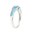 thumbnail image 3 of Sterling Silver with Natural Swiss Blue Topaz Seven Stone Band Ring, 3 of 3