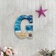 thumbnail image 2 of Letrero de playa para el hogar, decoración de pared costera, letreros de estilo playero, estrellas de mar y conchas azules, letrero de temática playera para el hogar, letras colgantes, decoración de, 2 of 8