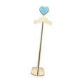 thumbnail image 2 of Tnarru Heart Topped Dress Hanger Clothing Rack Wood Shop Baby Clothes Display Stand Blue, 2 of 8