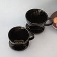 thumbnail image 3 of Coffee Filter Cup, Single Cup Black Ceramic Coffee Dripper, Reusable Filter Drip Holder L, 3 of 5