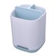 thumbnail image 1 of Soporte para cepillos de dientes con antideslizante, plástico desmontable para una fácil limpieza Almacenamiento multifuncional, cepillo de dientes eléctrico de 3 ranuras y organizador de pa, 1 of 5