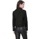 thumbnail image 5 of Chaquecorde mujer Soft Moto Zip Up Pockets Chaquetas de motociclisde gamusintétiNegro 3XL, 5 of 6