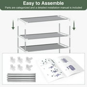 6 Tier Shoe Rack, Shoe Cabinet with Dust-proof Cover, Multi-layer Assembled Shoe Rack Shoe Stand, Storage Shelf Organizer Holder