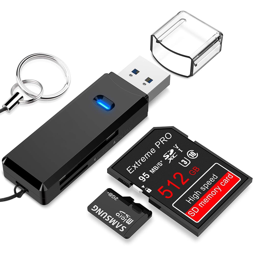 MMC SDHC Black MMC Micro All-in-1 USB 3.0 HighSpeed Memory Card Reader Adapter for SD RS MMC MMC Mobile SDXC Micro SD and T-Flash