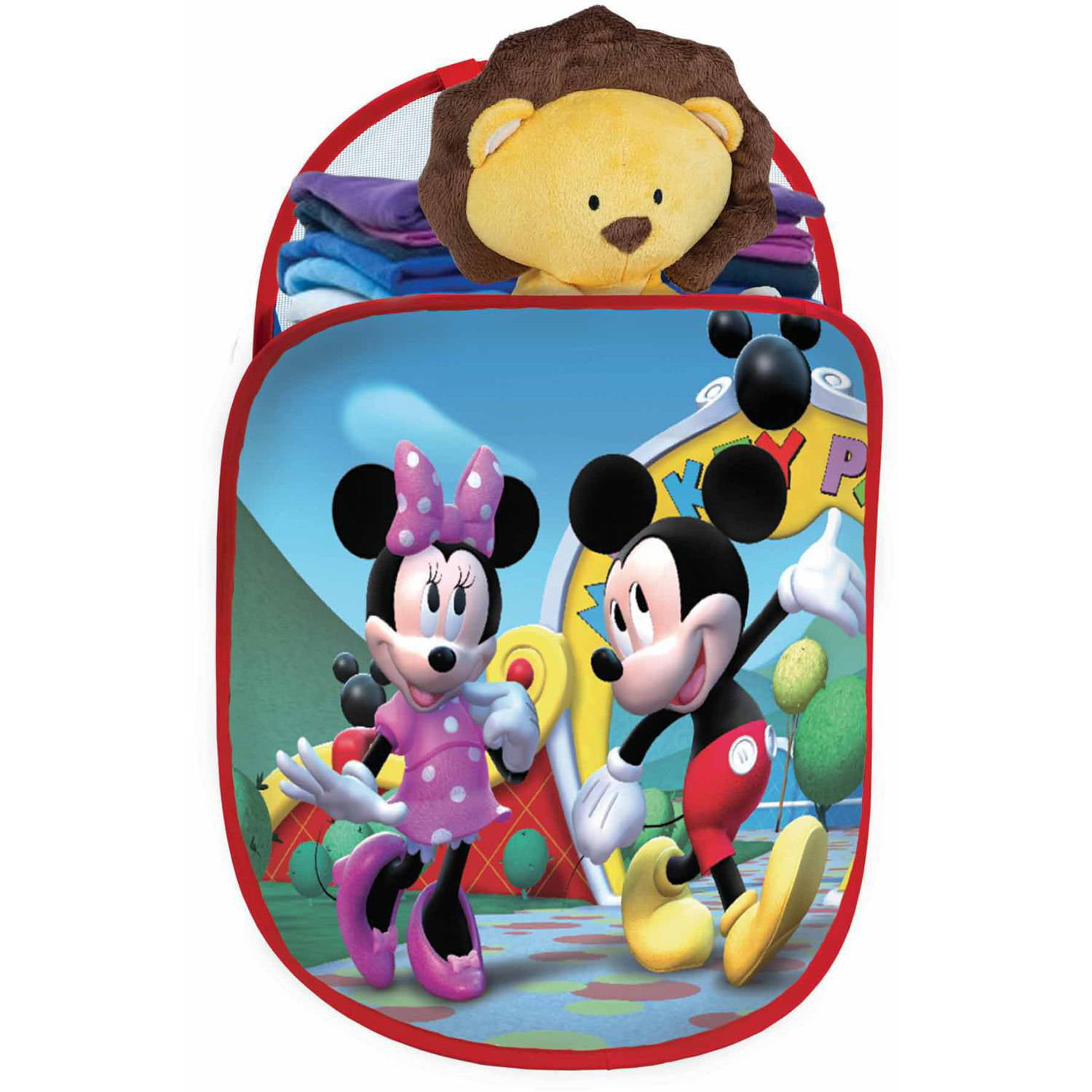 NEW Disney MICKEY MOUSE Toy Figure BUCKET Gift Storage Beach Candy Basket Bin 