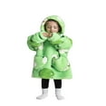 thumbnail image 3 of Wearable Blanket Hoodie for Adults Sherpa All Patterns Oversized Sweatshirt Blanket with Pockets, 3 of 6
