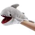 thumbnail image 1 of Plush Shark Puppet, Open Movable Mouth, Interactive Toy for Imagining Play, Role Play, Storytelling Teaching Puppet Theater, Grey, 13", 1 of 5