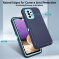 thumbnail image 5 of Compatible with Samsung Galaxy A32 5G 2021 6.5 inch Phone Case Hybrid Rugged Shockproof Hard Protective Drop Proof Full Body Heavy Duty Mobile Cell Cover for M32 A 32 SM-A326U A326U Women Men Blue, 5 of 8