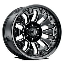 20x10 Vision 362 Armor Gloss Black Milled Spoke Wheel 6x5.5 (-25mm)