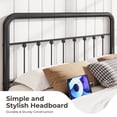 thumbnail image 6 of Bolvdo Queen Bed Frame, Classic Metal Platform Bed Frame, with Charging Station and LED, No Need for Springs, Black, 6 of 8