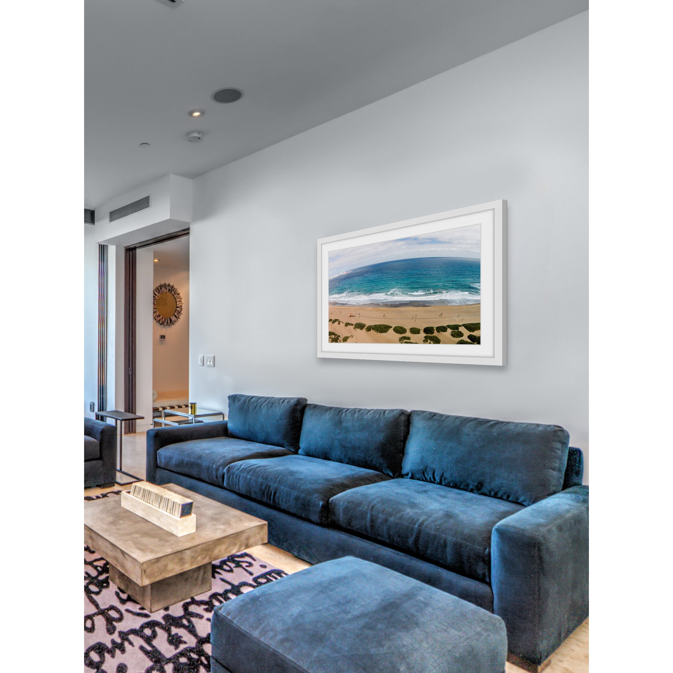 Marmont Hill "Peaceful Beach" by Karolis Janulis Framed Painting Print